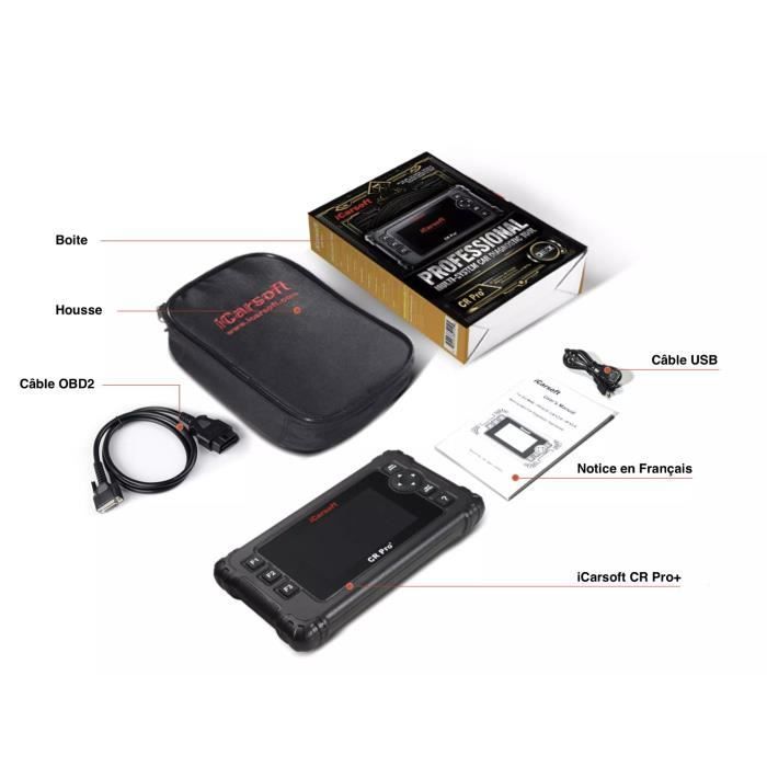 iCarsoft CR Pro+ | Scanner diagnostico OBD2 multimarca per auto | Potente strumento di diagnostica per auto | Diagnostica e programmazione