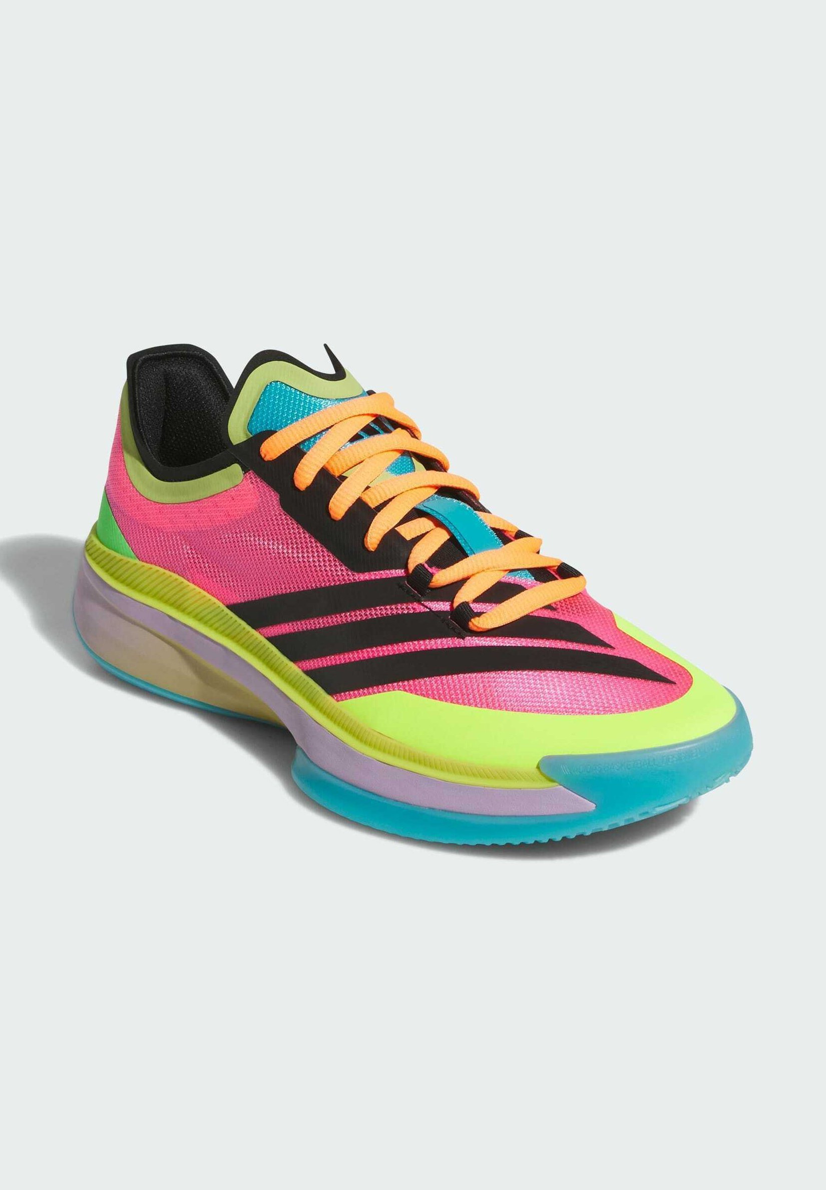 adidas Performance SELECT - Chaussures de basketball - rose vif/prune poudrée/vert citron