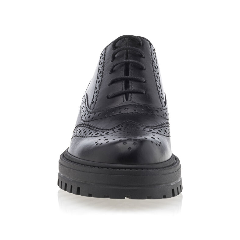 Schwarze Schnürschuhe für Damen / Derby-Schuhe