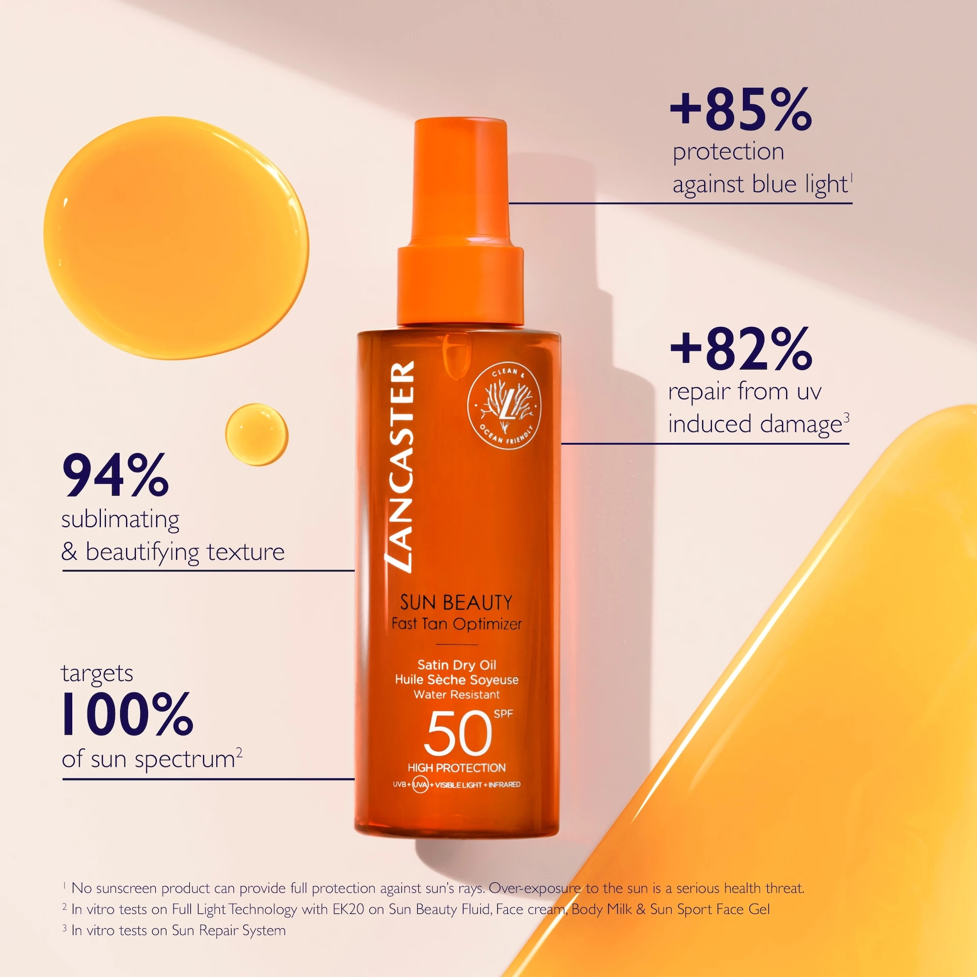 Satensko suho ulje za lice i tijelo za zaštitu od sunca SPF30 150 ml - Lancaster