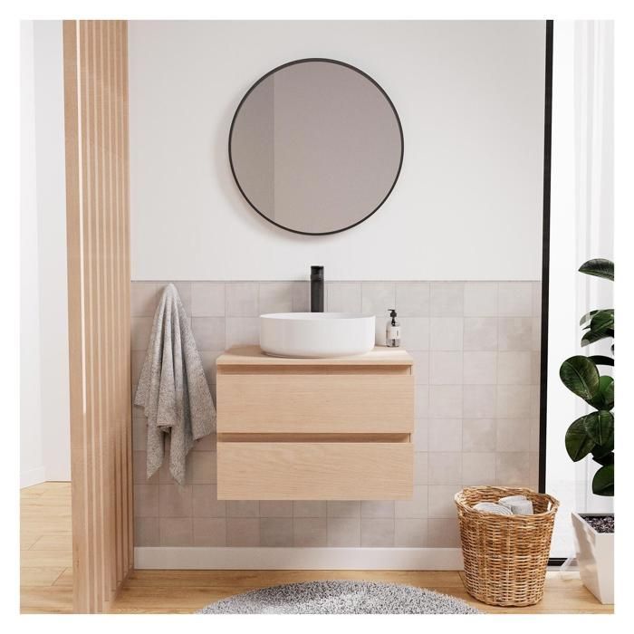 SORRENTO 60cm single vanity unit set + basin + tap + mirror