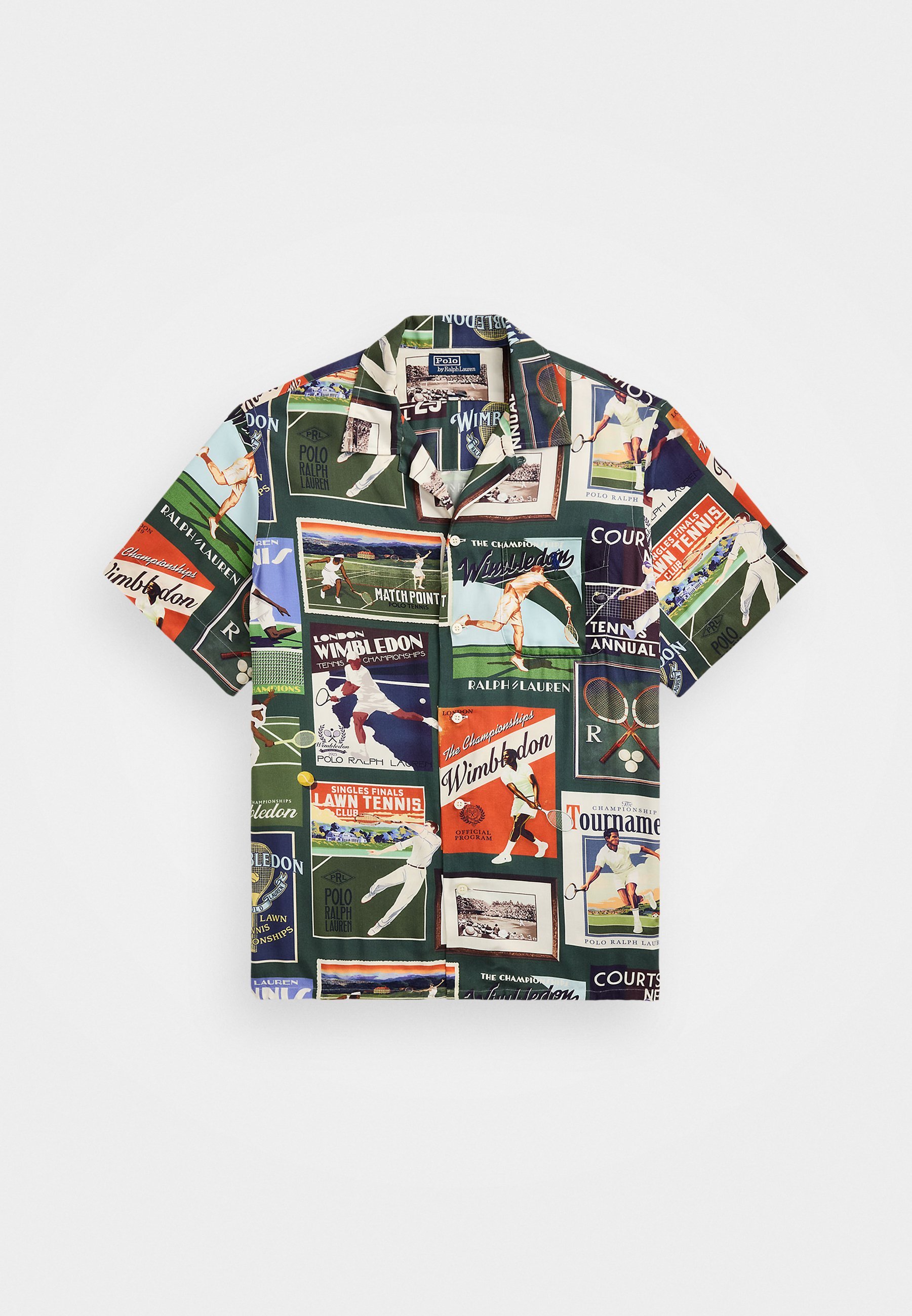 Chemise unisexe Polo Ralph Lauren Wimbledon à imprimé affiche - Chemisier boutonné - multicolore