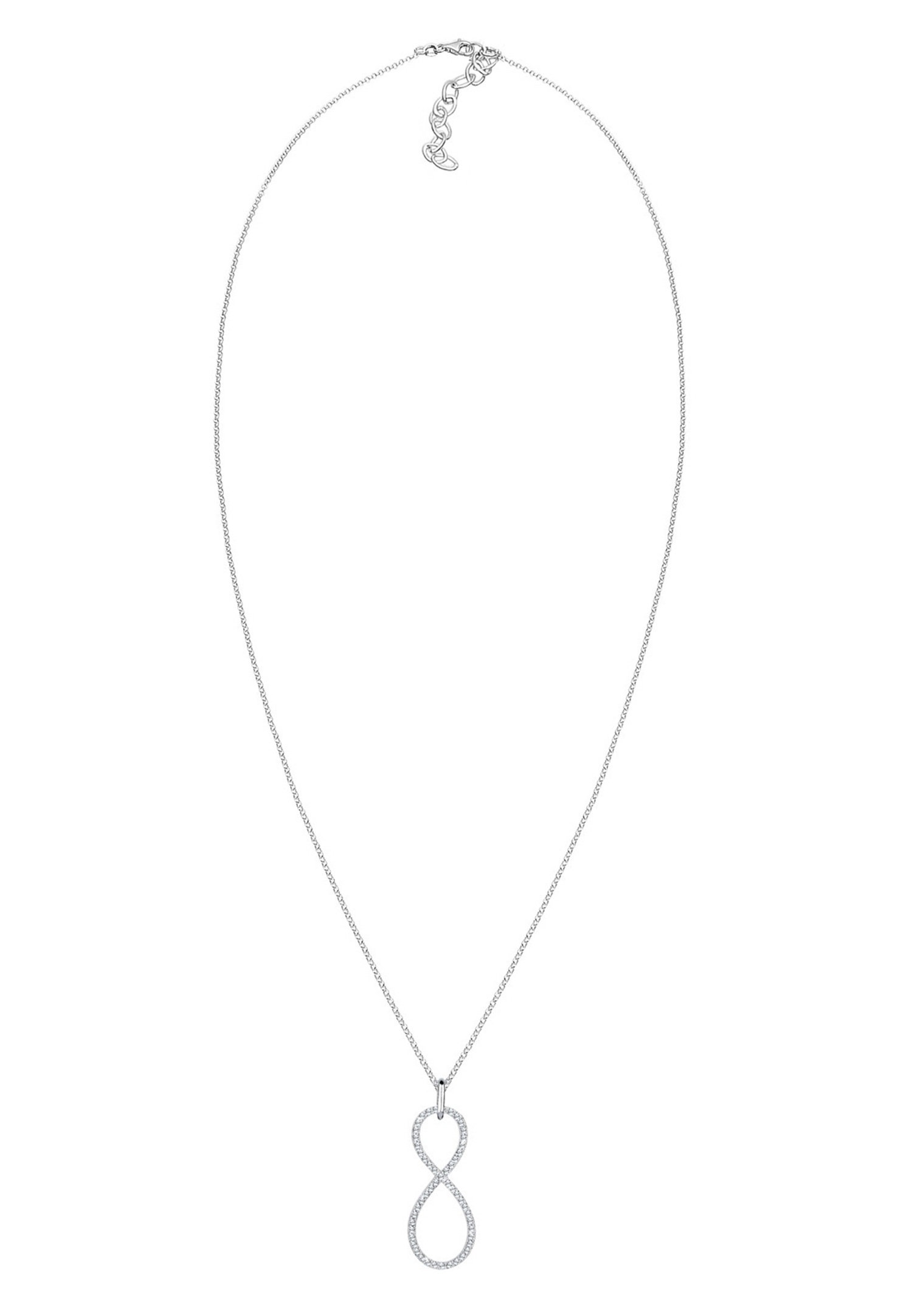 Elli PREMIUM Femmes Infinity avec cristal Endless en argent sterling 925