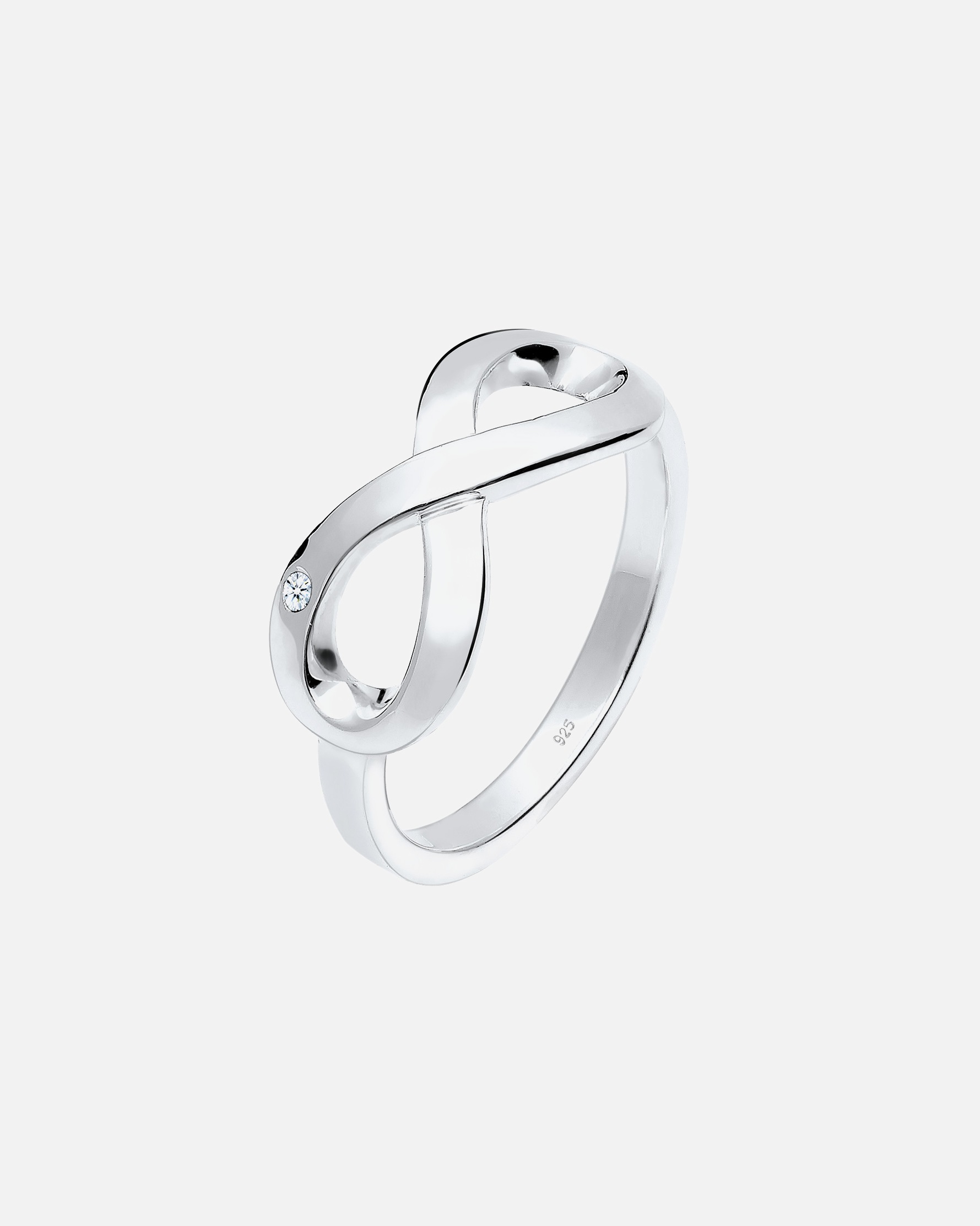 Elli DIAMONDS Femmes symbole Infinity sans fin avec diamant (0.015 ct.) en argent sterling 925