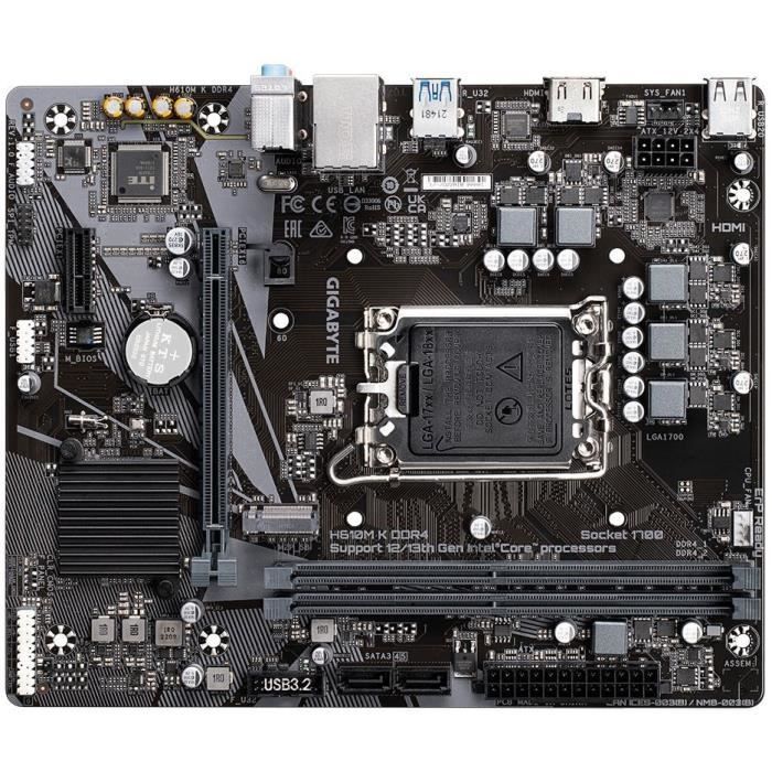 Carte mère - GIGABYTE - H610M K DDR4