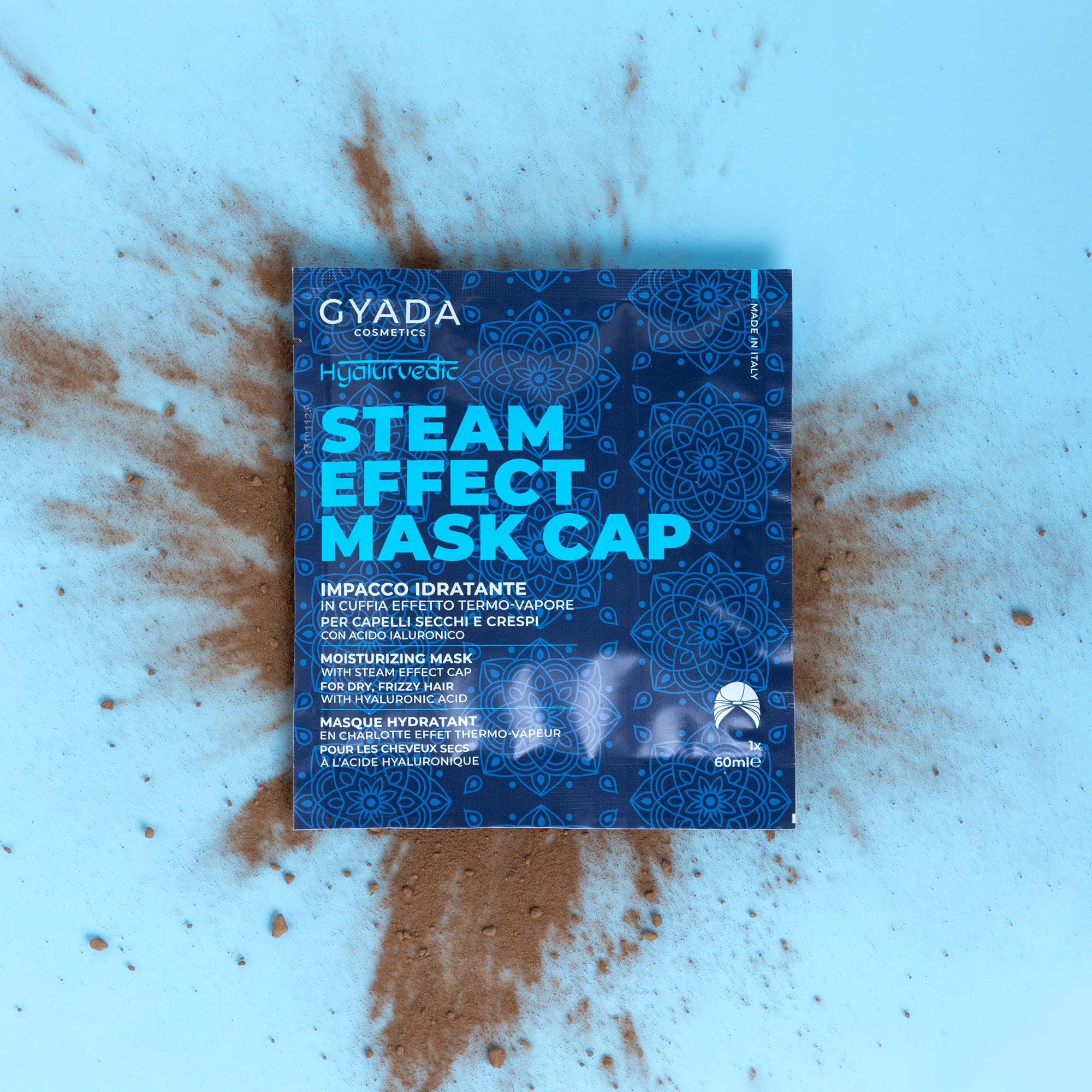 Hyalurvedic Impacco Idratante in Cuffia Termo-Vapore - Maschera Rivitalizzante Capelli