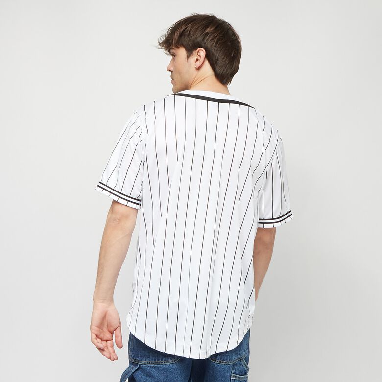 Serif-Nadelstreifen-Baseballhemd