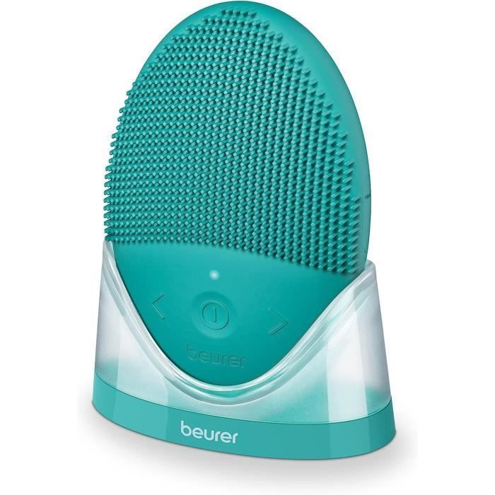 Brosse visage, brosse nettoyante en silicone Beurer FC 52 Laguna, nettoyage en profondeur des pores et massage de la peau,