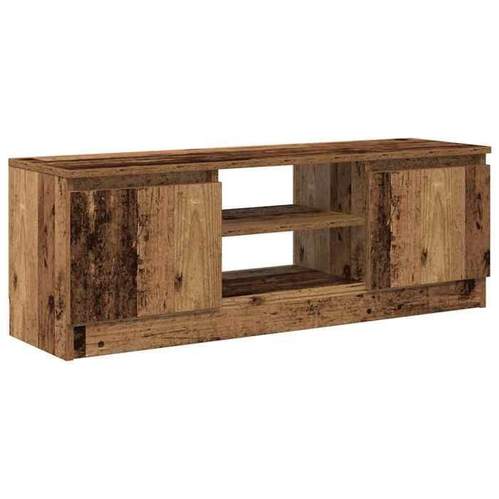 Mueble para TV vidaXL, acabado en madera antigua, 102x30x36 cm, madera de ingeniería, soporte para TV, mueble para equipos multimedia, mueble para equipos de alta fidelidad, unidad para TV, mueble 855854