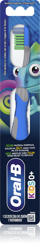 Oral-B Kids 0+ tandenborstel voor kinderen van 0 tot 6 jaar.