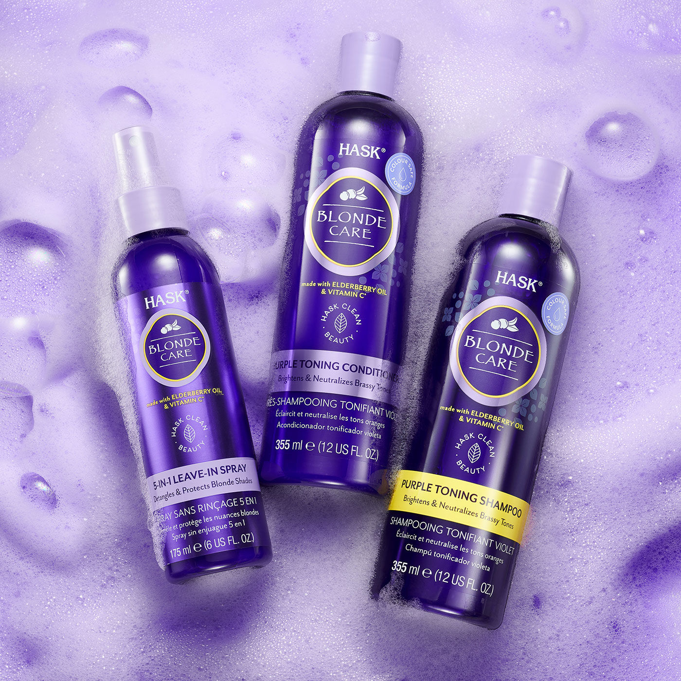 Îngrijire blondă Hask Purple