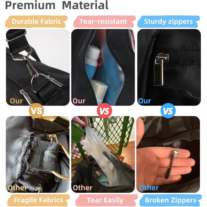 Men's sports bag - Waterproof travel bag with wet item pocket and shoe compartment
