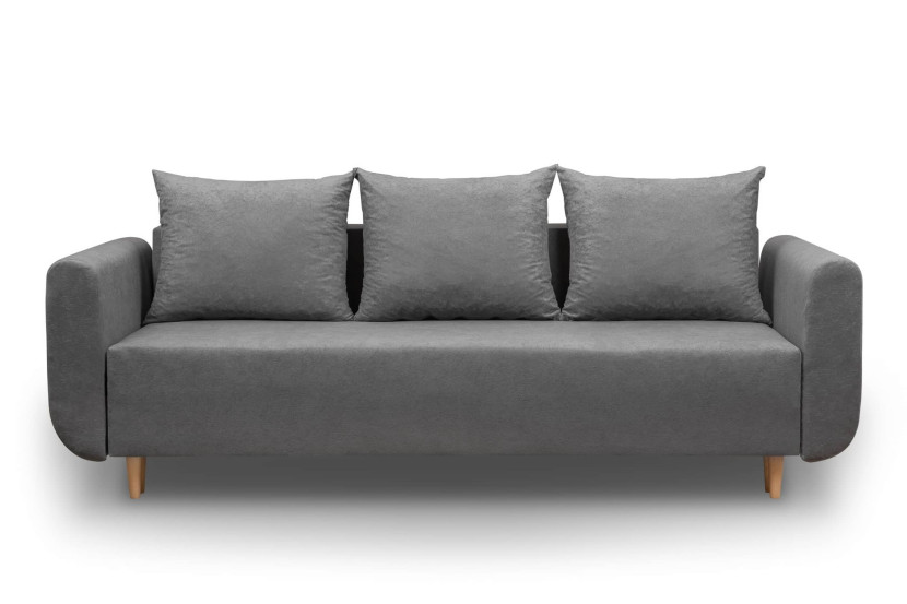 Sofa ze sprężynami bonell rozkładana Lugo PLUS Szara