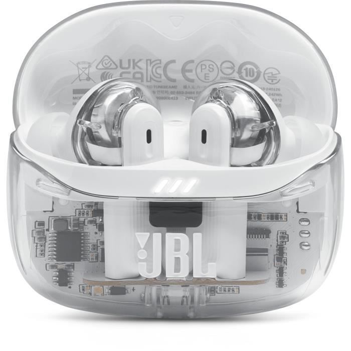 Auriculares inalámbricos con cancelación de ruido - JBL - Tune Beam 2 - Blanco fantasma