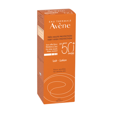 „Avène Sun Care Lotion Sensitive Skin SPF50“ kūno pienelis jautriai odai nuo saulės, 100 ml