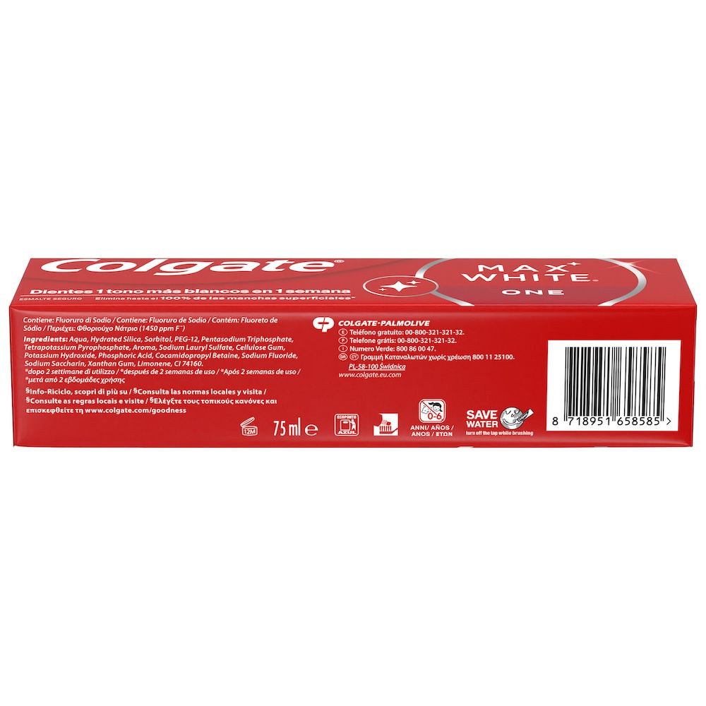 Max White One bieliaca zubná pasta Zubné pasty a zubné pasty