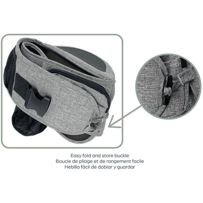 Canguru para Bebê - Assento de Quadril - DREAMBABY - Up & Go - Cinza