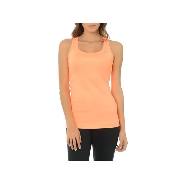 Camiseta - ADIDAS - TF Tank Solid - Naranja - 100% algodón - Sin mangas