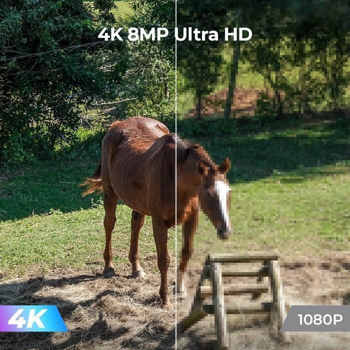 Reolink 8MP 4G Caméra Surveillance sur Batterie ,Vision Nocturne Couleur,355°Pan&140°Tilt,Détection Intelligente, Go PT Ultra+SP