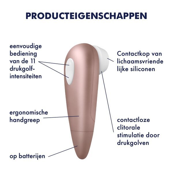 Вибратор Satisfyer 1 Air Pulse<br>14,3 цм x 4,6 цм x 5,4 цм