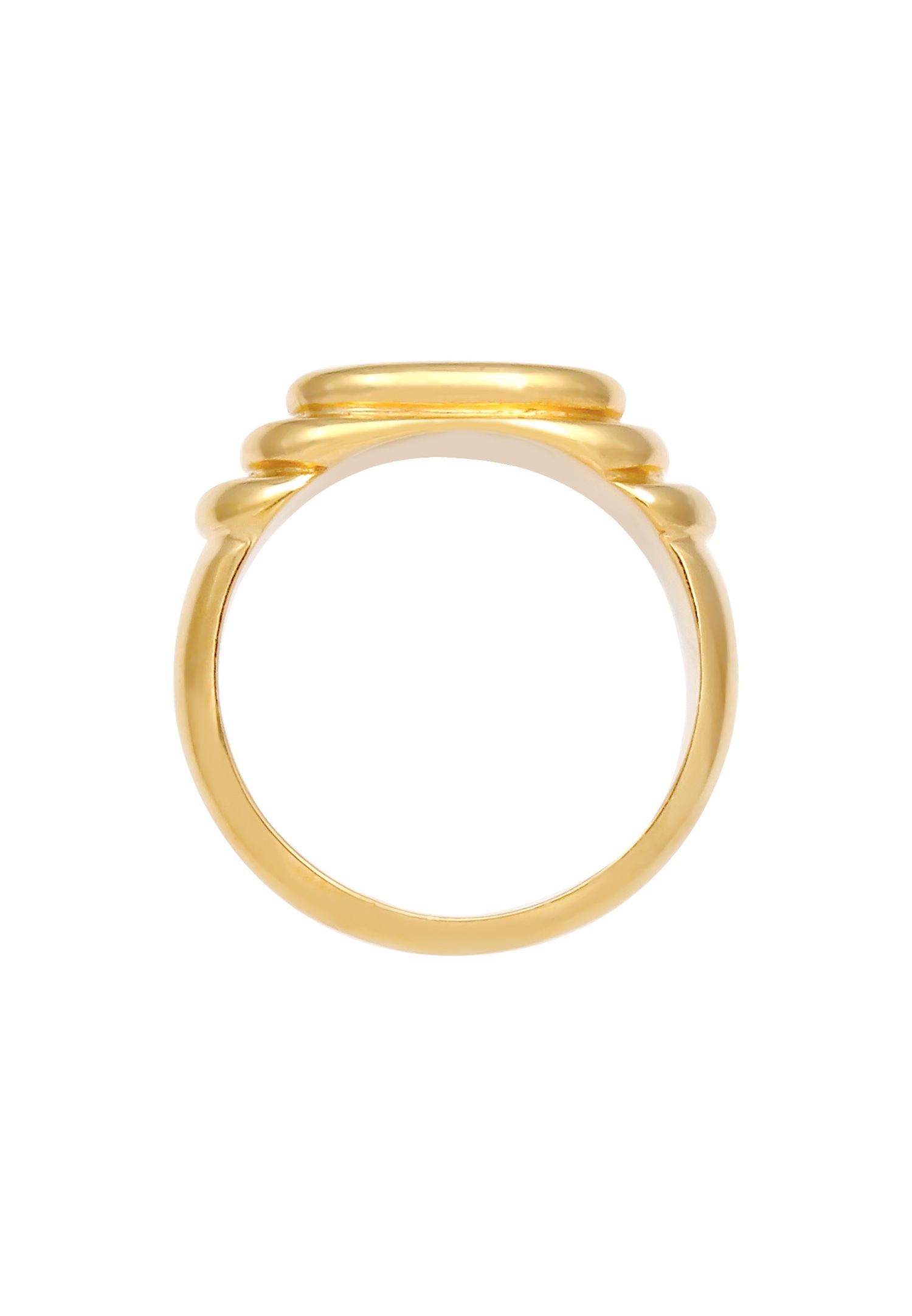 Elli Bague sceau femme polie ovale dégradée en argent massif 925