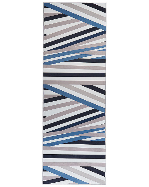 Dywan chodnik 70x200 cm w paski wielokolorowy