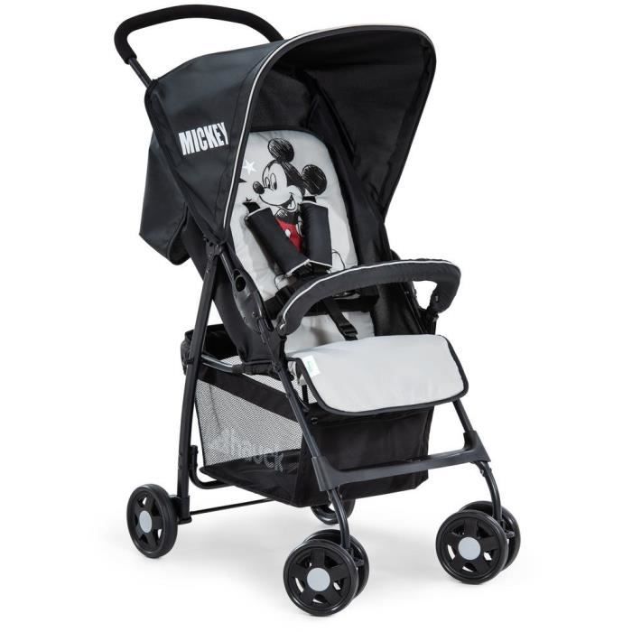 HAUCK - Poussette canne - SPORT - Pliable & inclinable - Capote Pare-Soleil - 4 roues - Mickey Stars