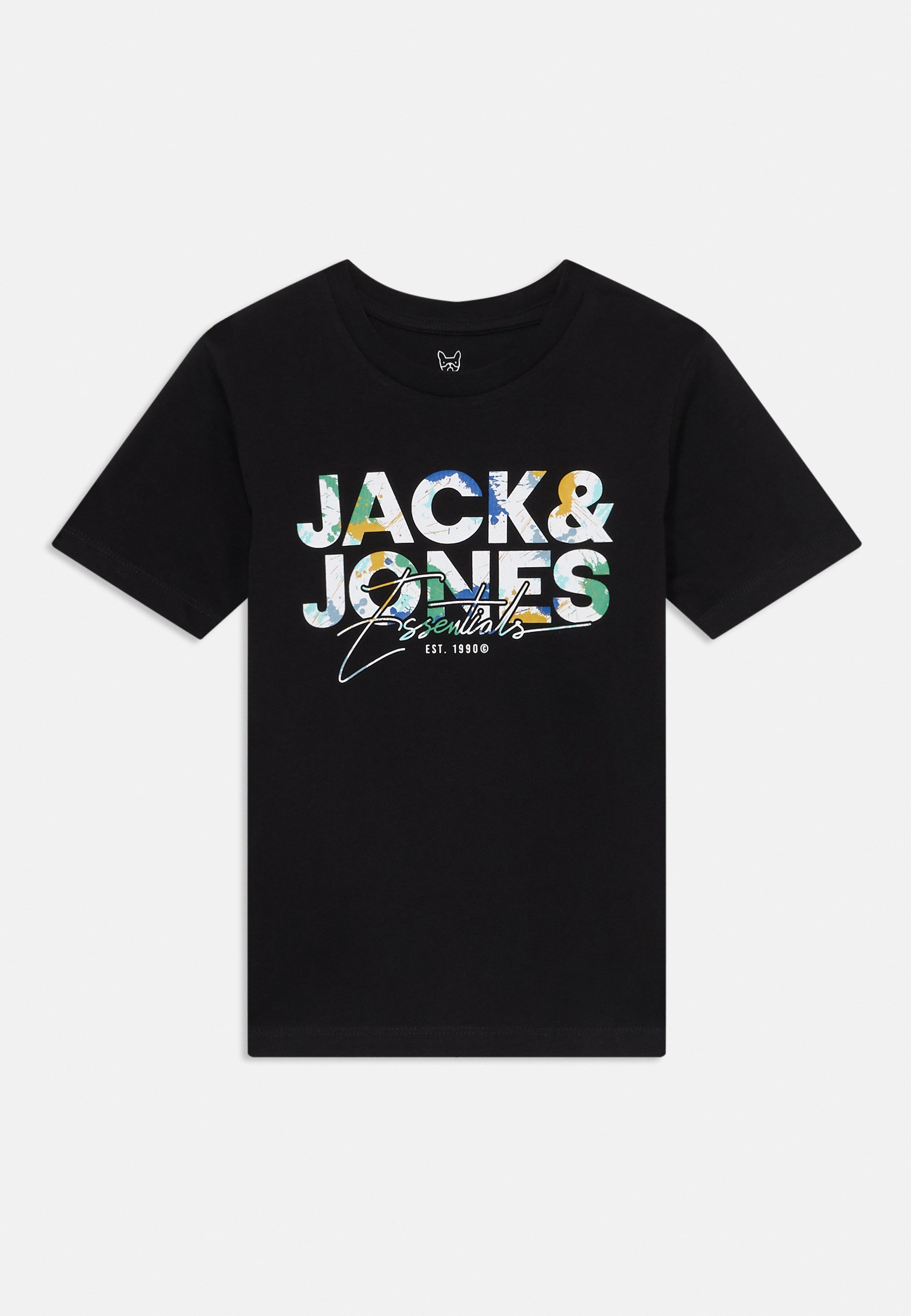 Jack & Jones Junior JJGEPLAS TEE SS CREW NECK JNR - T-shirt met print - zwart