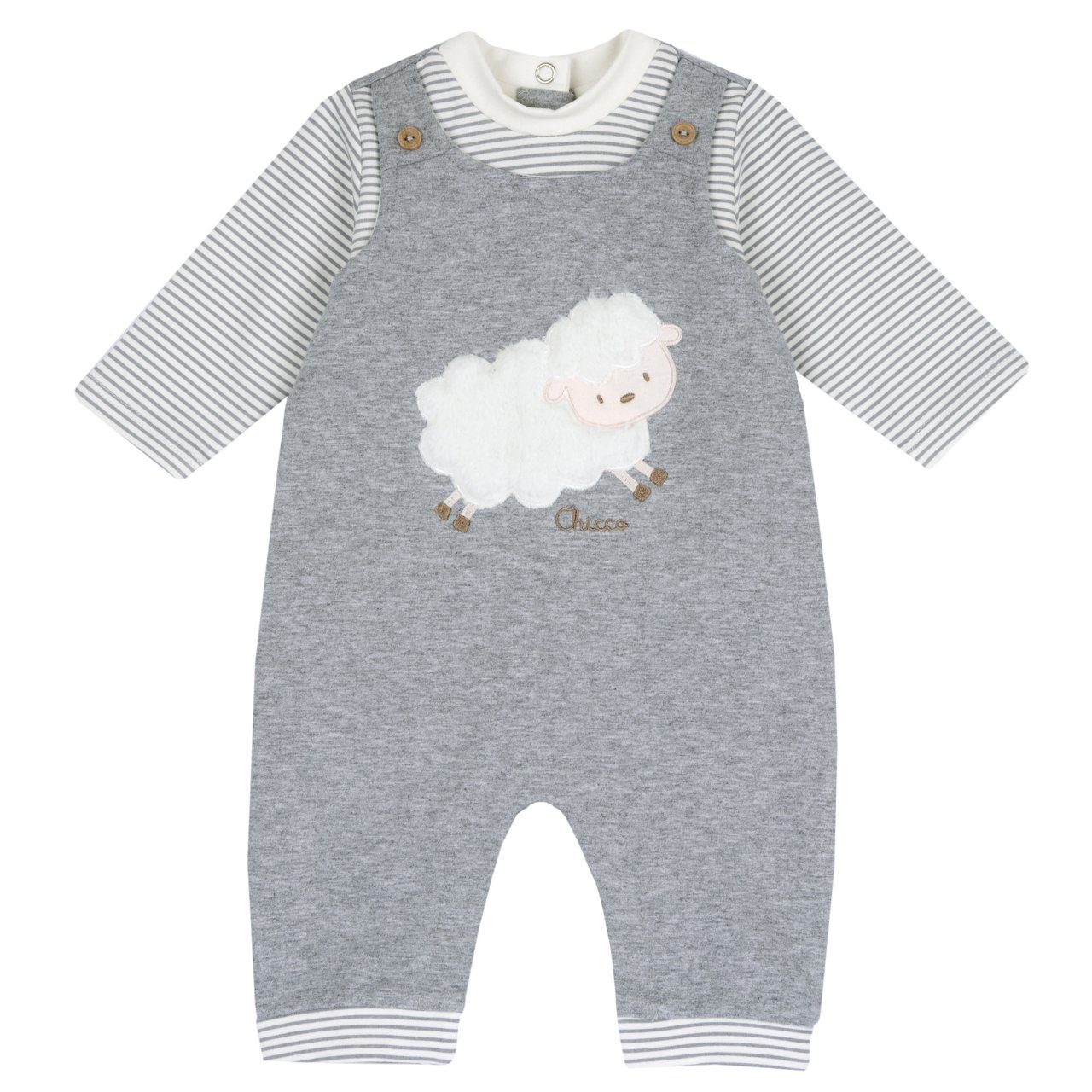 Pyjama-onesie met babyschaapjesmotief