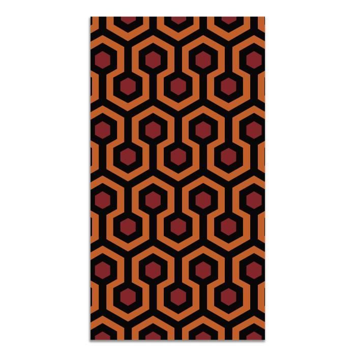 Tapis Vinyle Panorama Lueur Rouge 140x200 cm - Tapis pour Cuisine, Bureau et Salon en PVC