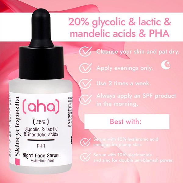 Glikolsav, tejsav és mandulasav szérum 20% | 30 ml