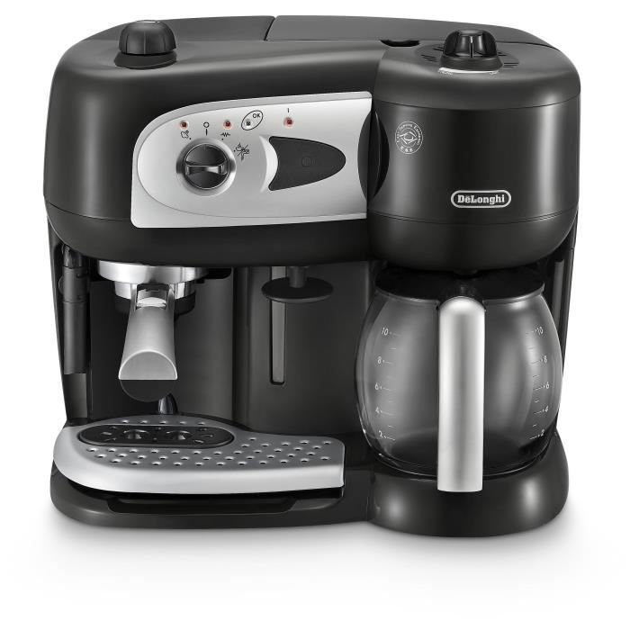 Cafetera espresso combinada con bomba - DELONGHI - BCO261B.1 - 15 bares - Cápsulas y café molido - Blanco y negro