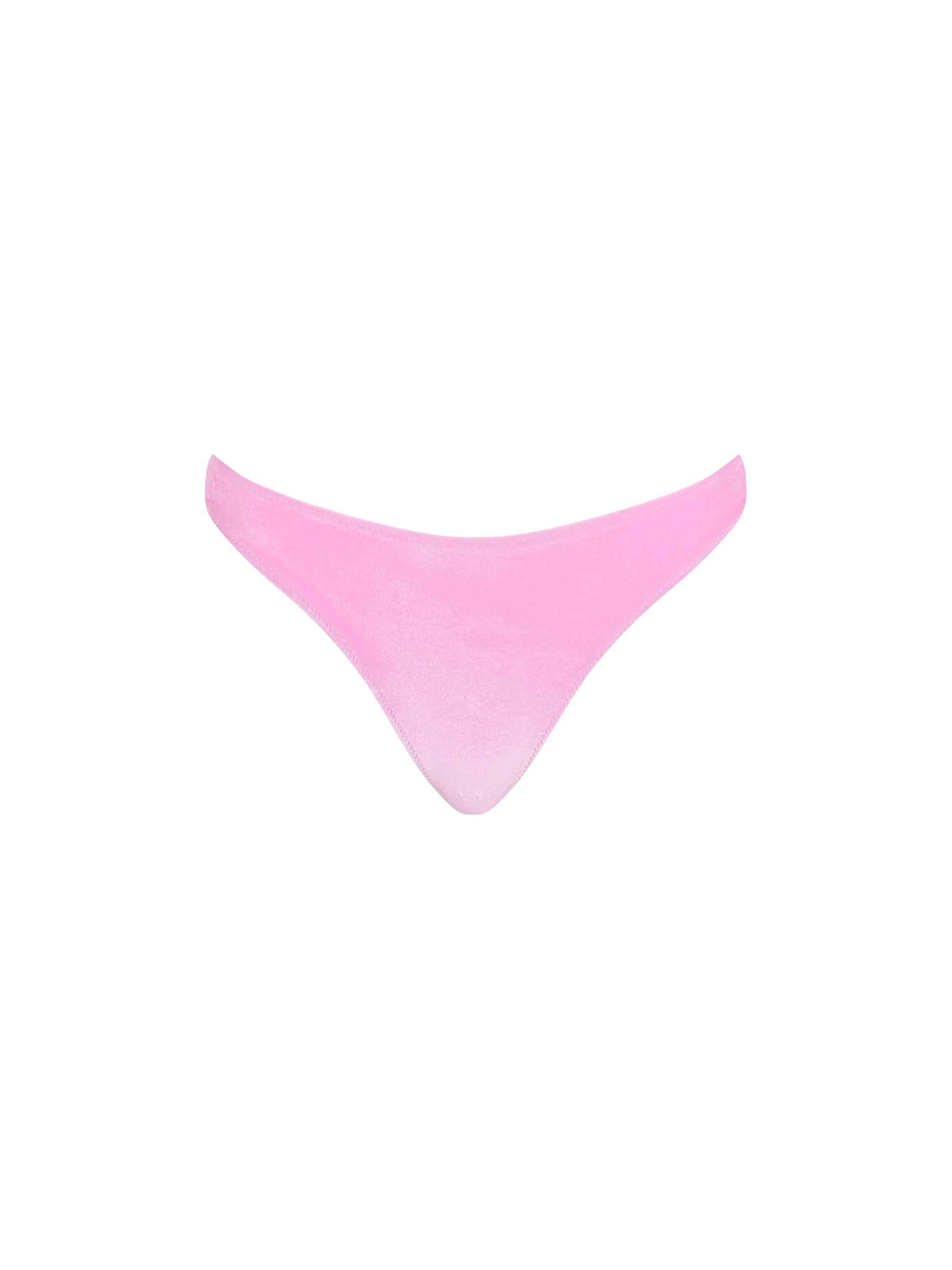 Braguita de baño de terciopelo rosa de talle alto para mujer de Naomi