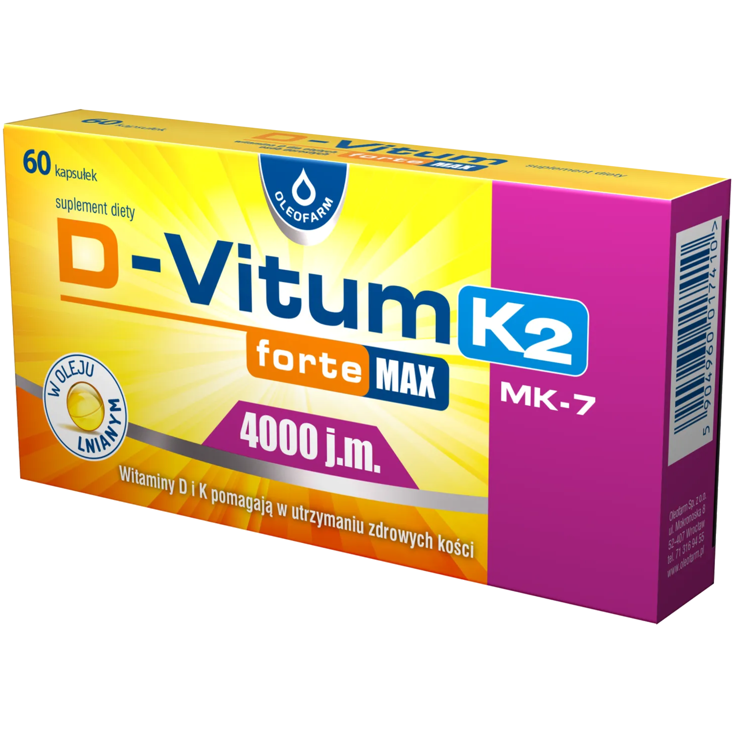D-Vitum Forte Max K2 MK-7 4000 IE