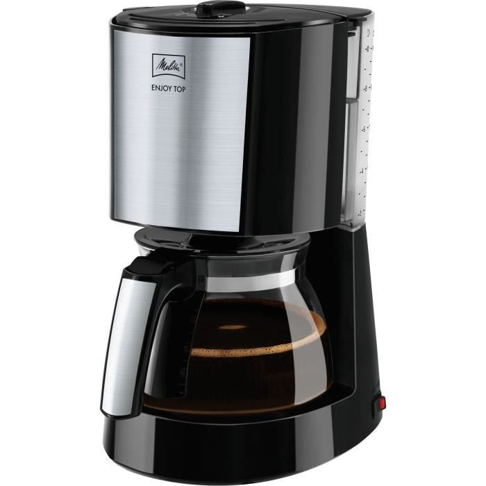 Macchina da caffè MELITTA - Enjoy Top in vetro nero/acciaio spazzolato 1017-04