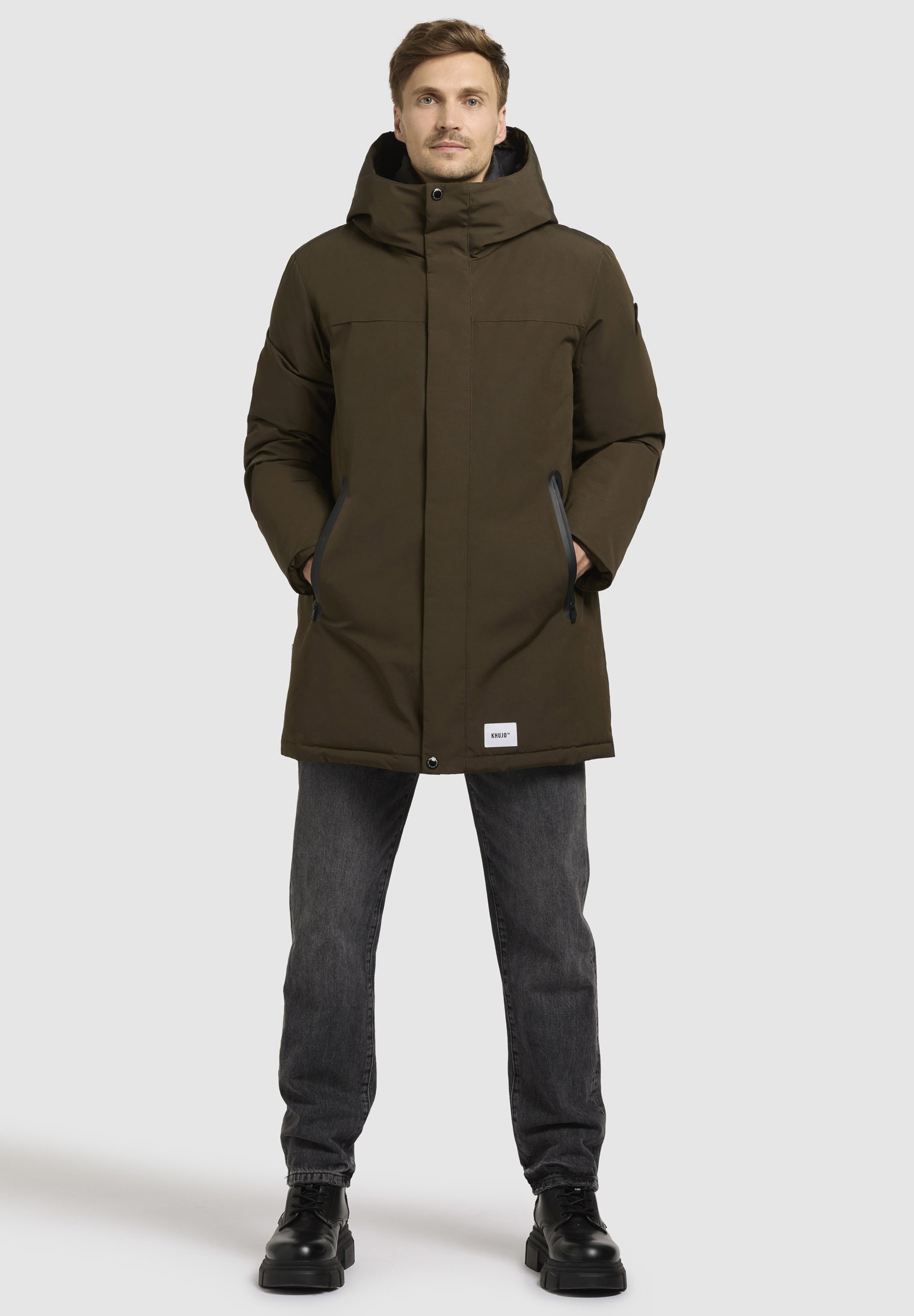khujo KANN - Parka - dark olive