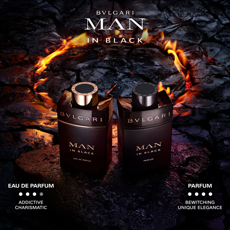 BVLGARI Bvlgari Man In Black Parfum, perfume recarregável para homens.