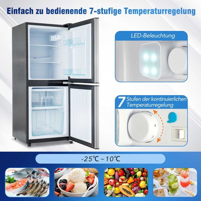 Fridge Freezer - JAERLIUB - 106L - Energy Saving - LED Lighting - 7 Temperature Settings