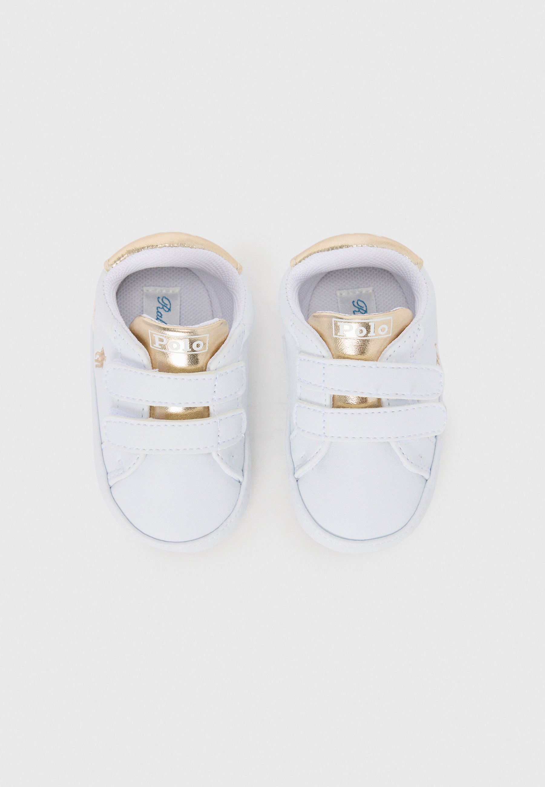 Polo Ralph Lauren HERITAGE COURT II UNISEX - Prime scarpe - bianco/oro