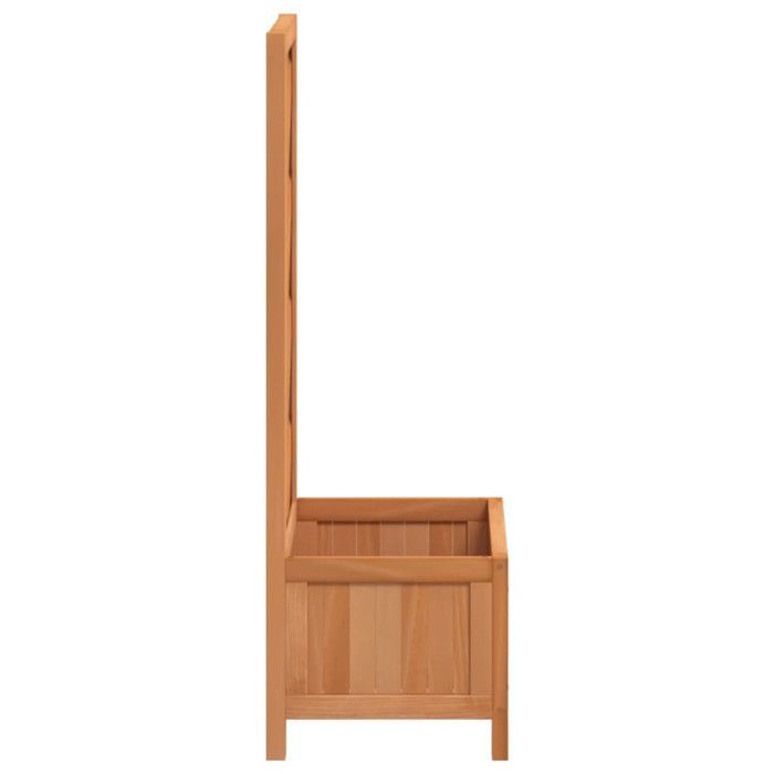 vidaXL Planter with Trellis, Raised Bed, Flower Box, Plant Pot, Flower Box for Garden, Patio, Terrace, Brown 365473