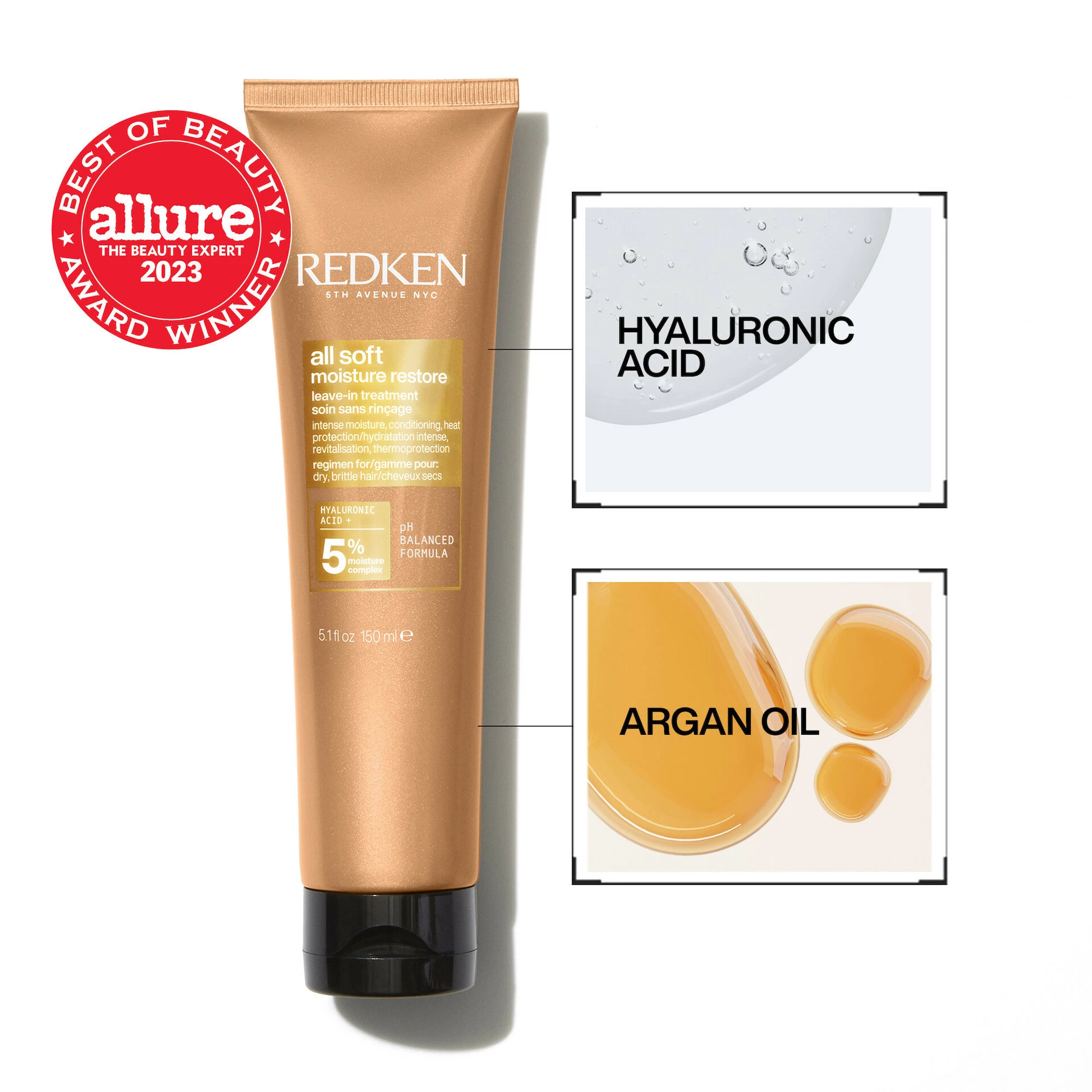 Balsam de păr All Soft Moisture Restore fără clătire 150 ml - Redken