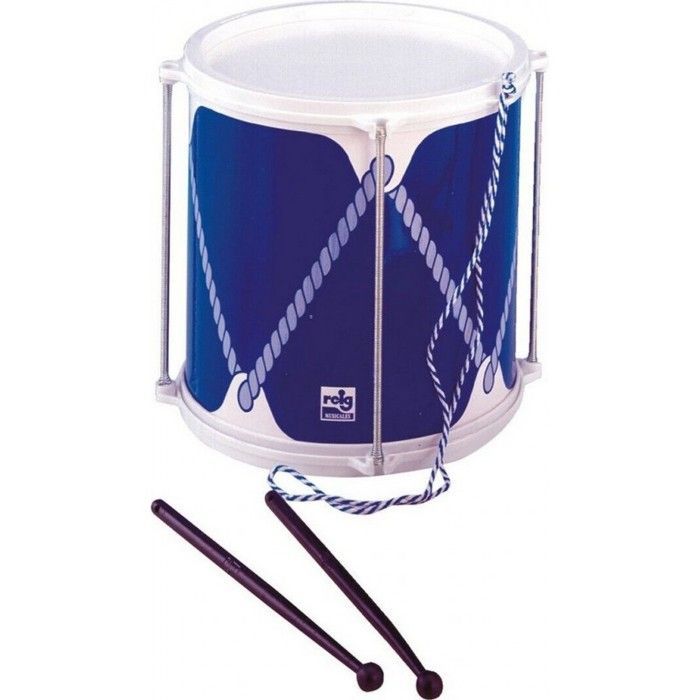 Instrument de musique - REIG - Tambor tamborrada - Couleur bleue - Pour enfants de 3 à 15 ans - Intérieur
