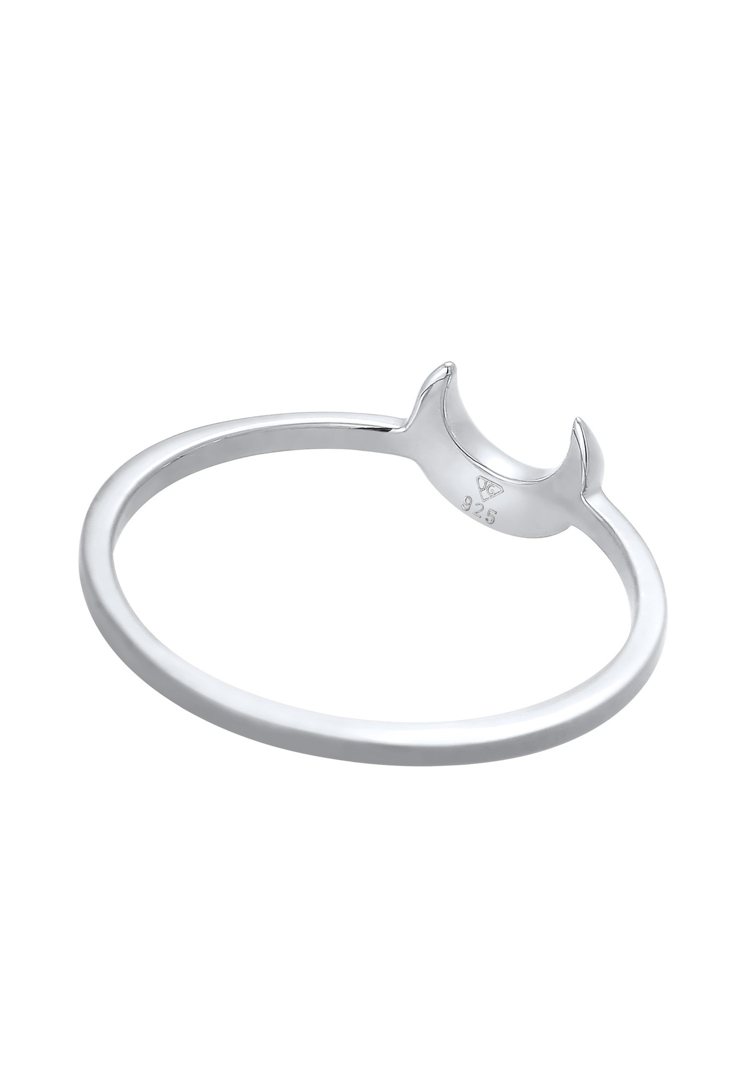 Elli Femme Half Moon Astro Basic Trend en argent sterling 925 plaqué or