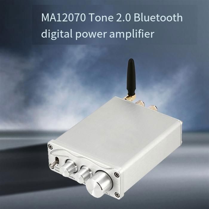 Amplificador de sonido HiFi de 80 W x 2 con Bluetooth 5.0, amplificador de potencia de audio estéreo para cine en casa, karaoke y etiquetas.