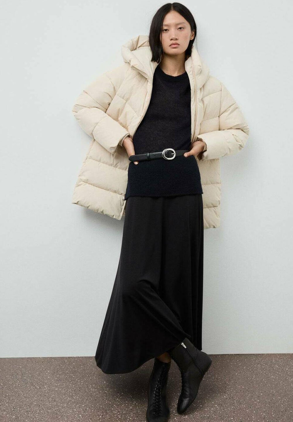 Cappotto invernale Mango - bianco sporco