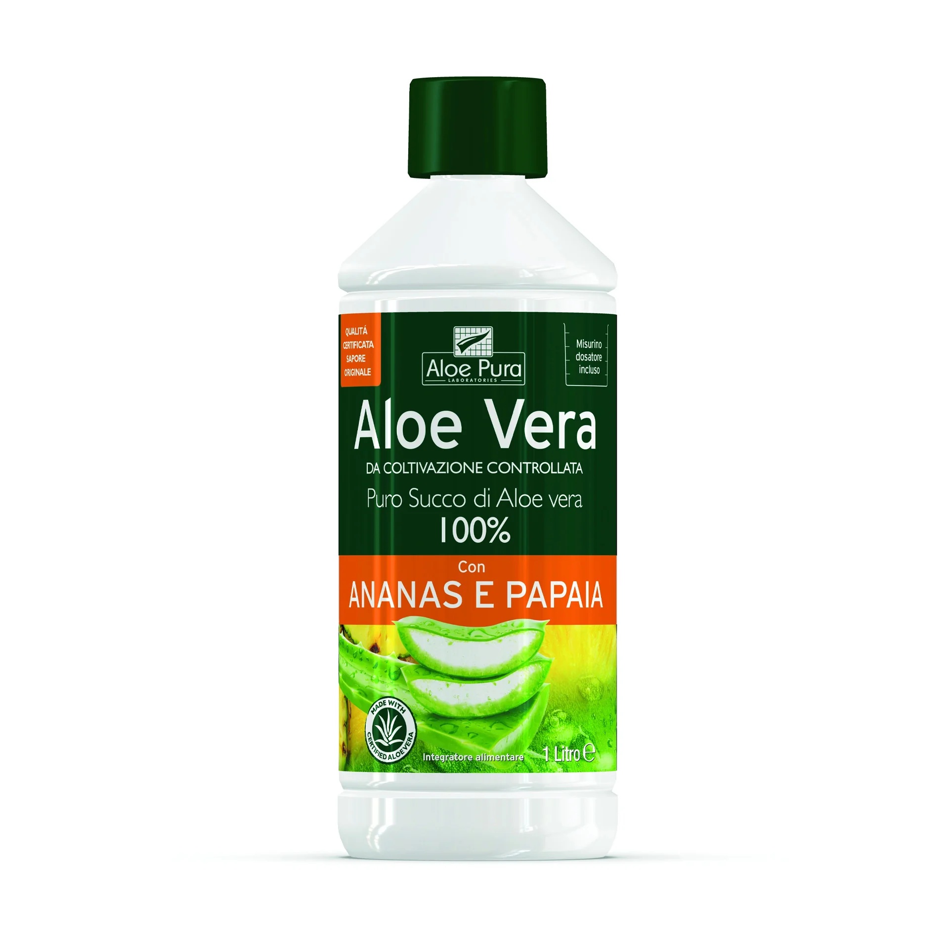 OPTIMA Aloë Vera, Ananas en Papajasap 1 Liter Reinigende Functie