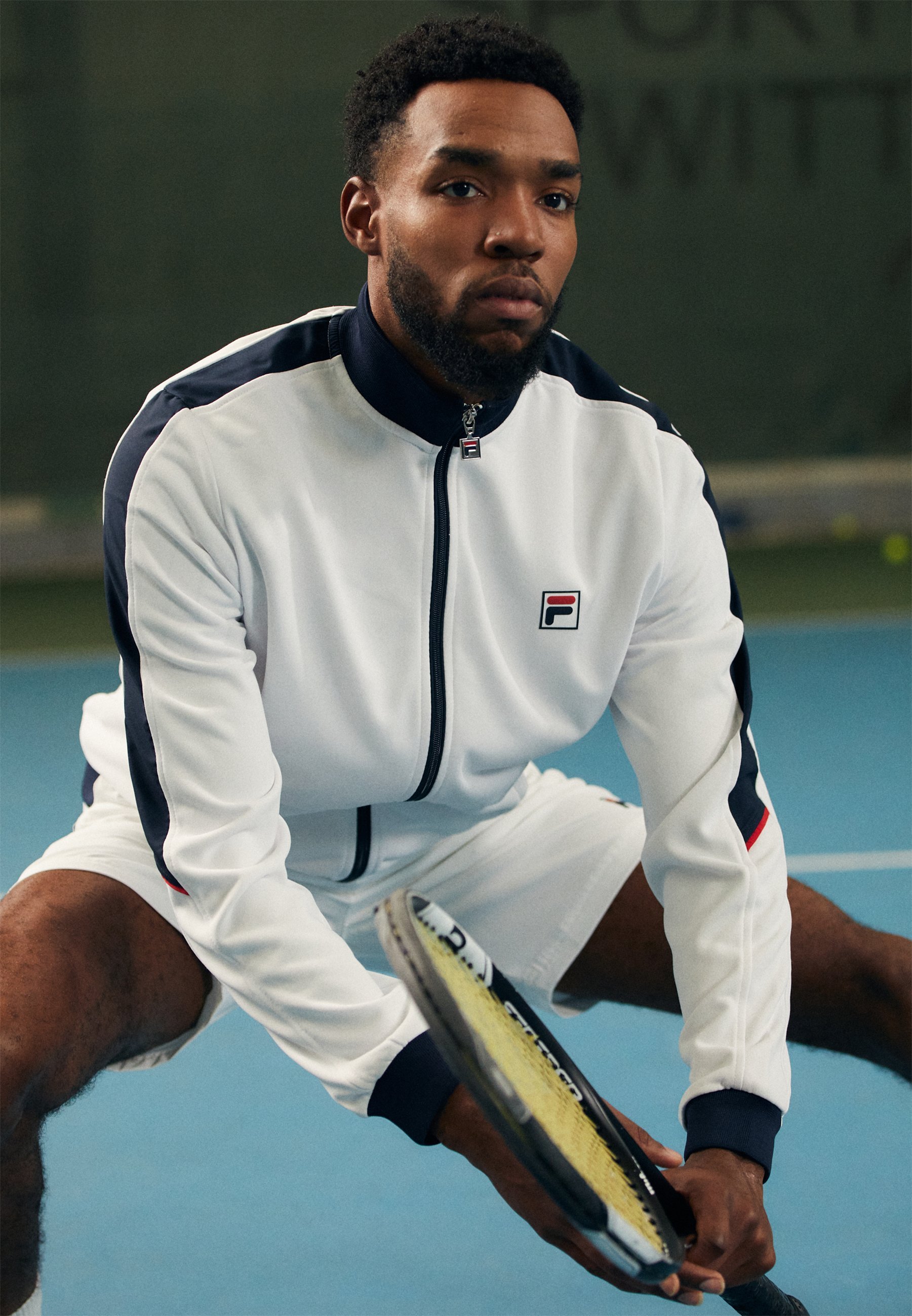 Fila JACKET MANUEL - Kurtka treningowa - biały/granatowy