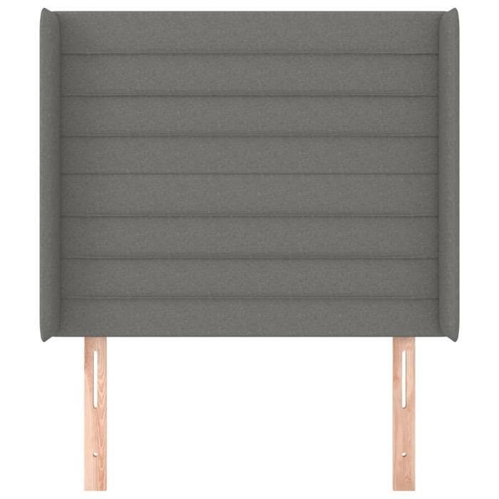 Headboard - vidaXL - Dark Grey - Durable Fabric - Adjustable Height - Sturdy Legs