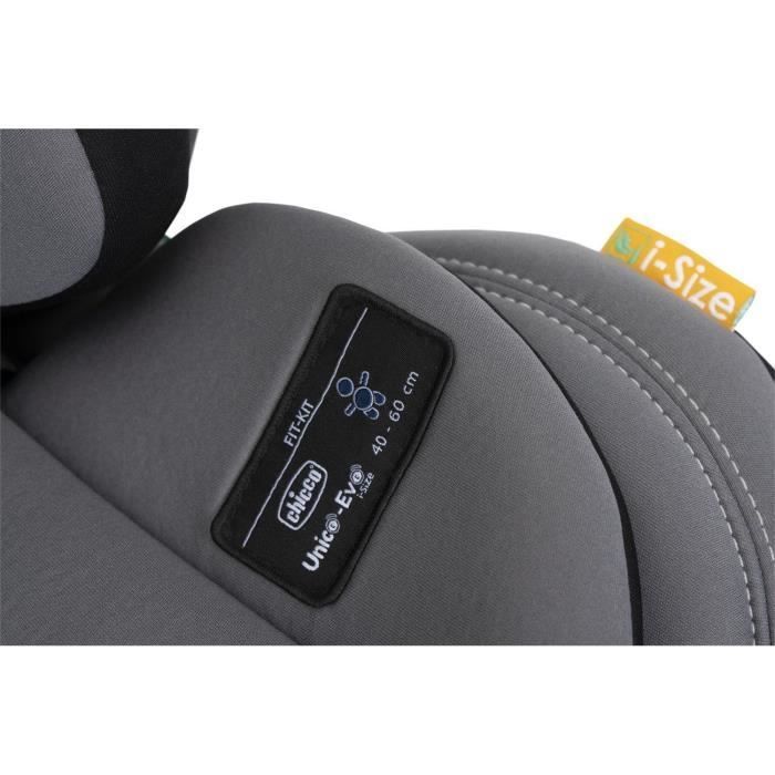 Silla de coche Chicco Unico Evo - Grupo 0/1/2/3 - i-Size - Reclinable - Reductor - Gris/Negro