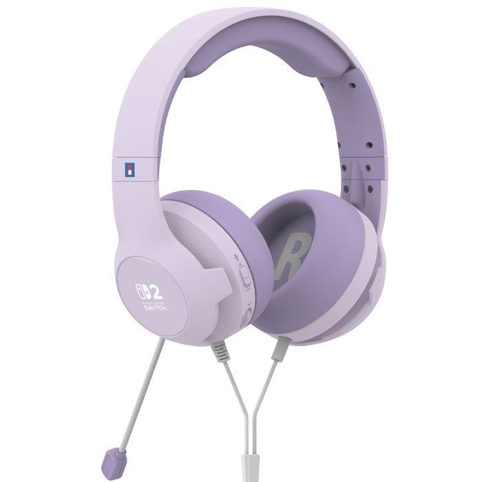 Cuffie da gioco - Cablate - Nintendo Switch 2 - Hori - Microfono flessibile - Lavanda